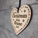 Dog Puppy Bauble 1st Christmas Personalised Christmas Tree Decor