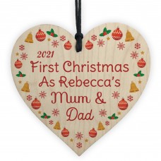 First Christmas As Mummy Daddy Bauble New Baby Gift Personalised