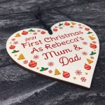 First Christmas As Mummy Daddy Bauble New Baby Gift Personalised