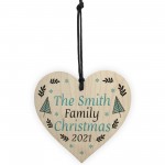 Family Tree Decoration SURNAME Personalised Wood Heart