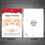 Happy Christmas Card For Teacher From Child Nursery School