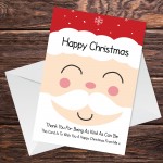 Happy Christmas Card For Teacher From Child Nursery School