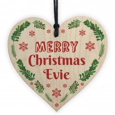 Personalised Christmas Bauble For Daughter Son Heart Decoration