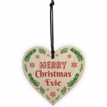 Personalised Christmas Bauble For Daughter Son Heart Decoration