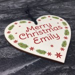 Merry Christmas Gift Personalised Hanging Heart 1st Christmas