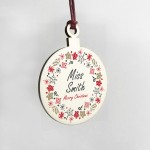 Personalised Christmas Decoration For Teacher Christmas Gift