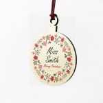 Personalised Christmas Decoration For Teacher Christmas Gift