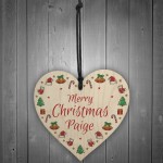 Christmas Bauble For Daughter Son Personalised Heart Decoration