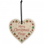 Christmas Bauble For Daughter Son Personalised Heart Decoration
