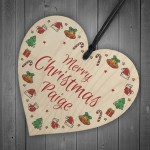 Christmas Bauble For Daughter Son Personalised Heart Decoration