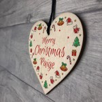 Christmas Bauble For Daughter Son Personalised Heart Decoration