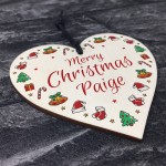 Christmas Bauble For Daughter Son Personalised Heart Decoration