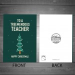 Funny Christmas Card For Teacher A6 Card Thank You Card