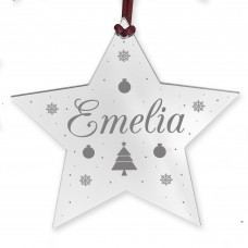 Personalised Babys First Christmas Bauble Acrylic Hanging Decor