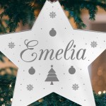 Personalised Babys First Christmas Bauble Acrylic Hanging Decor