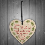 Christmas Colleague Gifts PERSONALISED Wood Heart Gifts