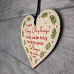 Christmas Colleague Gifts PERSONALISED Wood Heart Gifts