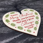 Christmas Colleague Gifts PERSONALISED Wood Heart Gifts