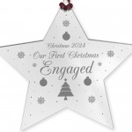 Our First Christmas Engaged Decoration Personalised Bauble
