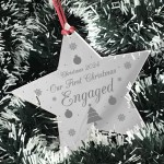 Our First Christmas Engaged Decoration Personalised Bauble
