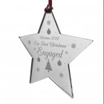 Our First Christmas Engaged Decoration Personalised Bauble