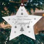 Our First Christmas Engaged Decoration Personalised Bauble