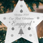 Our First Christmas Engaged Decoration Personalised Bauble