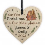PERSONALISED Hanging Wooden Heart Tree Decoration For New Home
