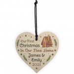 PERSONALISED Hanging Wooden Heart Tree Decoration For New Home