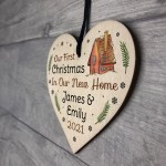 PERSONALISED Hanging Wooden Heart Tree Decoration For New Home