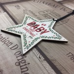My 1st Christmas Bauble Personalised Wood Tree Decoration
