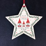 Personalised Baby's 1st Christmas Bauble Star Mummy Daddy Gift
