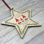 Personalised Baby's 1st Christmas Bauble Star Mummy Daddy Gift