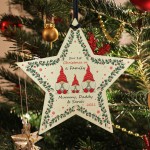 Personalised Baby's 1st Christmas Bauble Star Mummy Daddy Gift