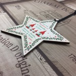 Baby's 1st Christmas Bauble Star Personalised Mummy Daddy Gift