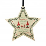 Baby's 1st Christmas Bauble Star Personalised Mummy Daddy Gift