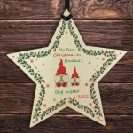 1st Christmas As Big Sister Bauble Star Personalised Baby's 1st