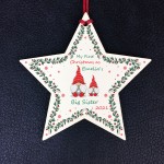 1st Christmas As Big Sister Bauble Star Personalised Baby's 1st