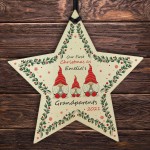 1st Christmas As Grandparents Bauble Personalised Wood Star