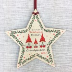 1st Christmas As Grandparents Bauble Personalised Wood Star