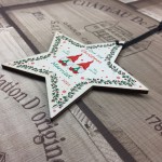 1st Christmas Married Wood Bauble Star Personalised Couple Gift