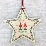 Our 1st Christmas Together Personalised Star Tree Decoration