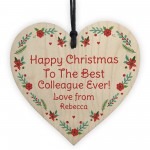 Best Colleague Ever PERSONALISED Christmas Gift Tree Decoration