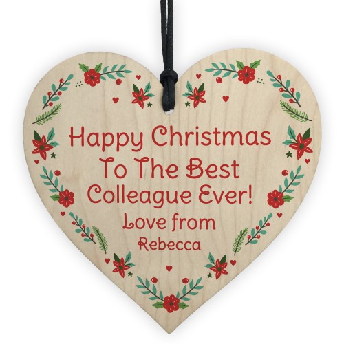 Best Colleague Ever PERSONALISED Christmas Gift Tree Decoration