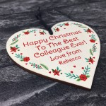 Best Colleague Ever PERSONALISED Christmas Gift Tree Decoration