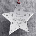 PERSONALISED 1st Christmas Decoration For Daughter Son Engraved 