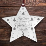 PERSONALISED 1st Christmas Decoration For Daughter Son Engraved 