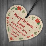 Personalised Colleague Christmas Gifts Hanging Decoration Work
