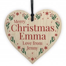 Personalied Wood Christmas Tree Decoration 1st Christmas Gift