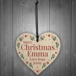 Personalied Wood Christmas Tree Decoration 1st Christmas Gift
